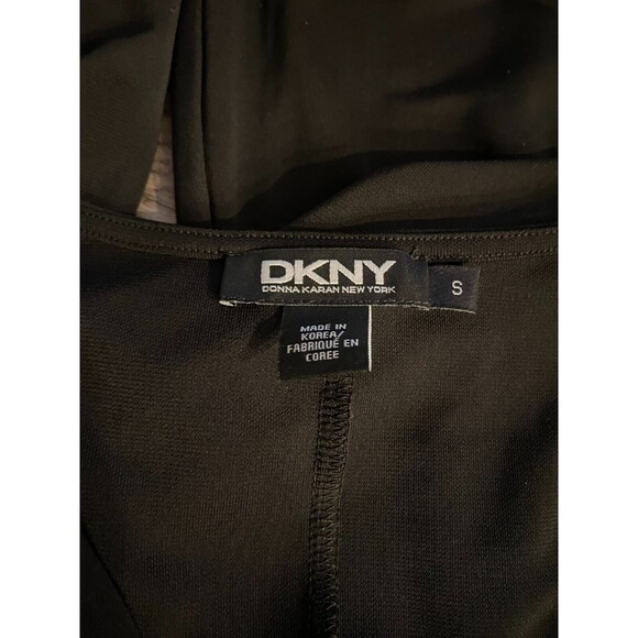 Donna Karan New York Womens Dress Black Small Surplice Vneck Midi Stretch - Picture 3 of 7